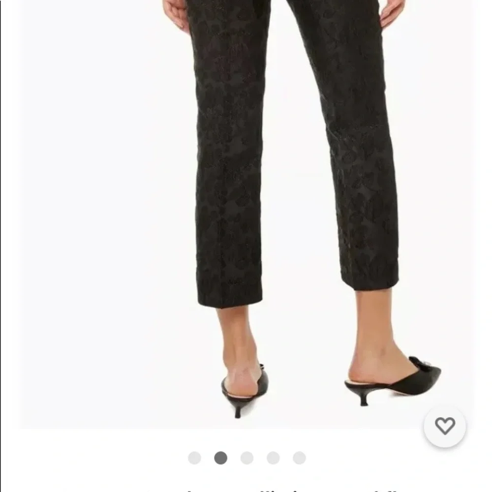Kate Spade black metallic jacquard flare pant Size 4